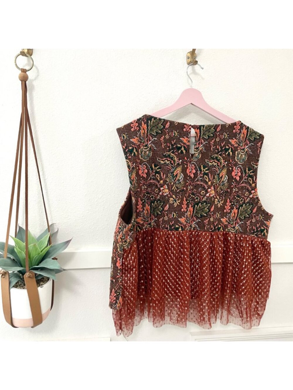 Anthropologie Eva Franco Jacquard Sleeveless Top Tank Size 2XL Artsy Whimsigoth - Picture 6 of 6